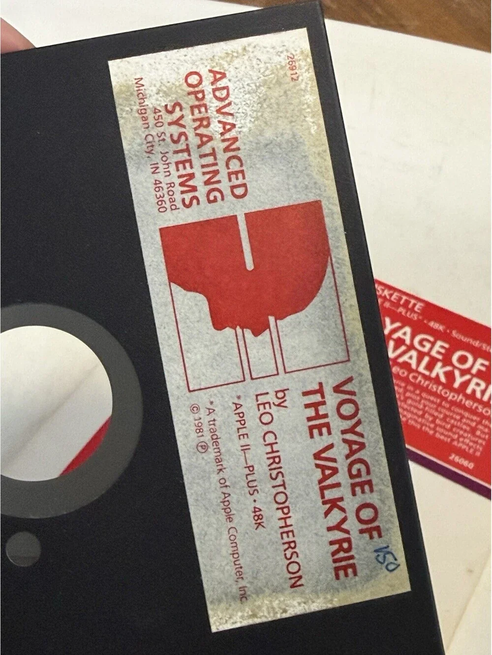 Voyage of the Valkyrie Apple II game Sams Software Game Floppy   With Manual